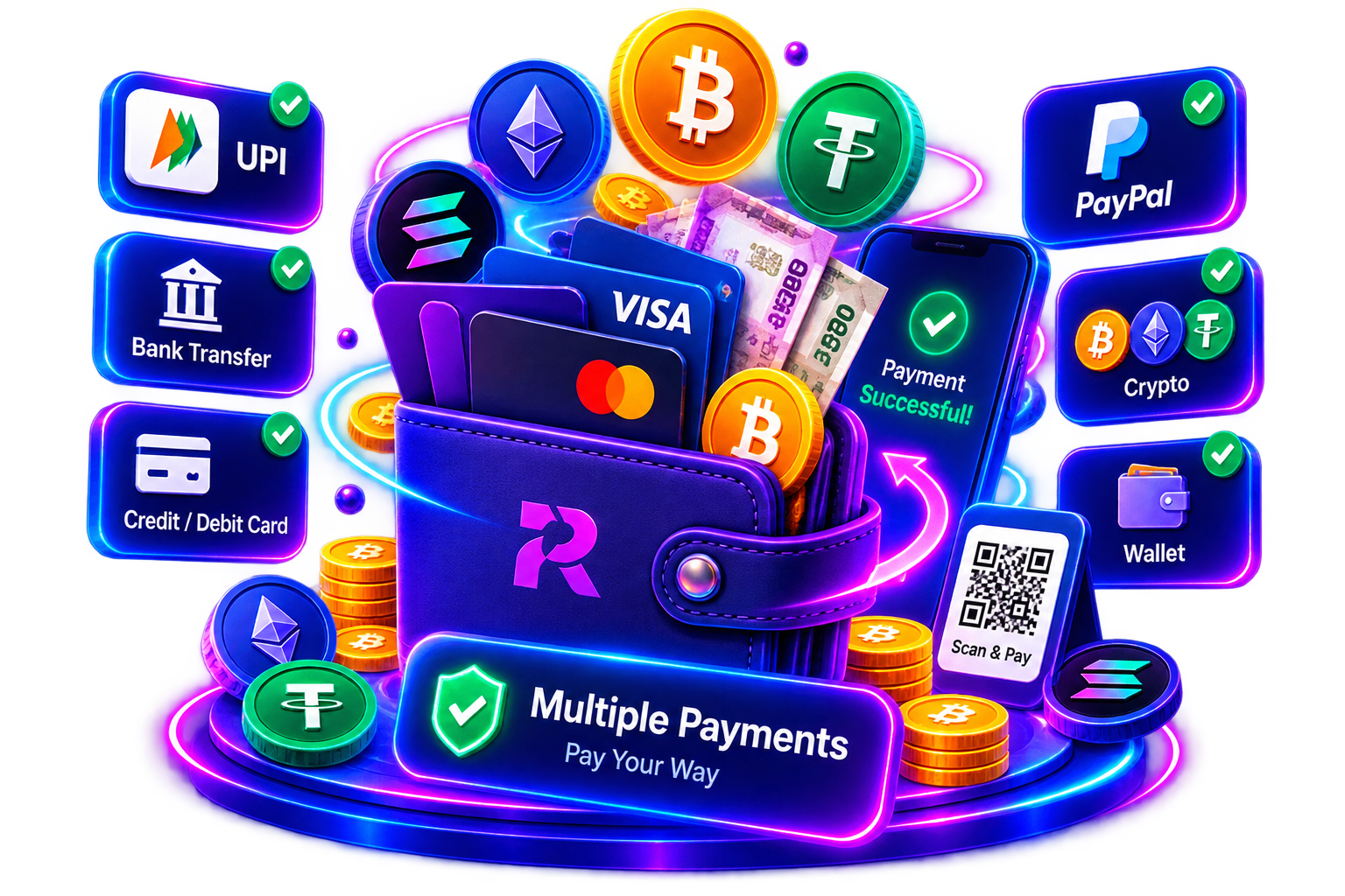 Multiple payment methods